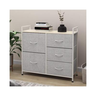 China 5L-107 Customized Viable Multifunctional Bedroom Dresser Cabinet 5 Drawers Storage Chest Tower For Bedroom And Bathroom for sale