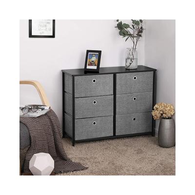 China Adjustable (Height) Customized Simple Style 5L-5826L Multifunctional Storage Cabinet 6 Drawer Fabric Chest For Bedroom, Hallway, Closet for sale