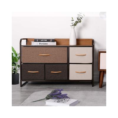 China 5L-614 Living Room Style Foldable Customized Window Beside Multifunctional Cabinet 5 Drawers Chest Dresser Storage Cabinet for sale