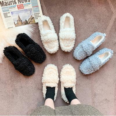 China Wholesale Fashion Trend Ladies Hairy Winter Fur Shoes Women Warm Soft Trend for sale