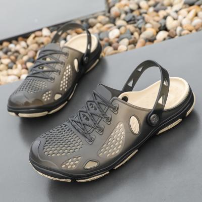 China SP116 2021 summer new men's slippers soft soles flat freeze shoes large size clear clog for men for sale