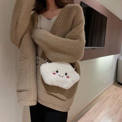 China SP606 Autumn Winter Cartoon Plush Cloud Girl Adorable Chain Bag Durable Korean Cute Version Small Bag for sale