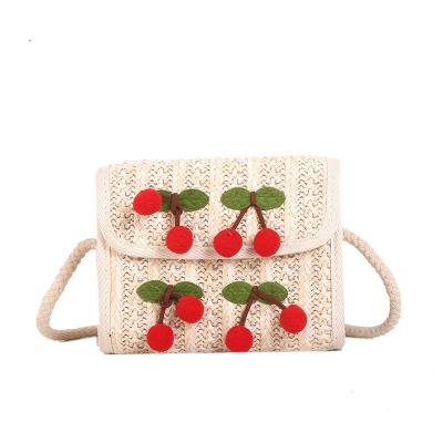 China 2021 Summer Straw Beach Crochet Tote Bags Girl Cross SP573 - Body Woven Bag for sale