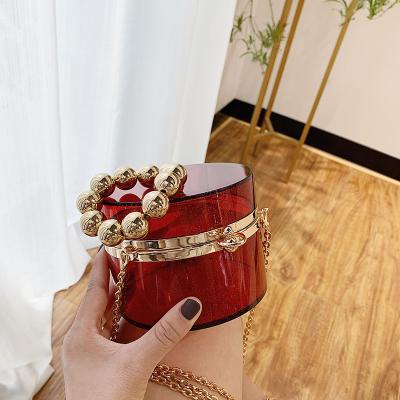 China Fashion SP1273 PVC Durable Transparent Clear Acrylic Clutch Purse Luxury Ladies Purse And Handbags Evening Purses With Chain for sale