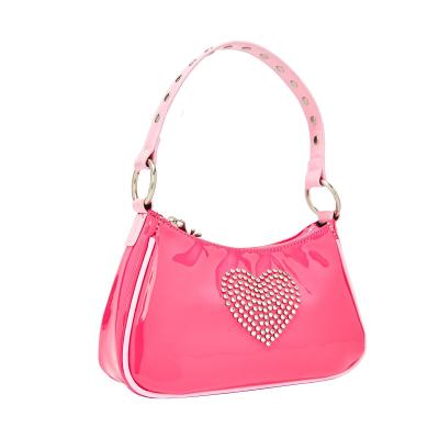 China SP1040 high quality new summer style dumpling bag women's handbags candy rhinestone color rhinestone pinch shoulder bag for sale