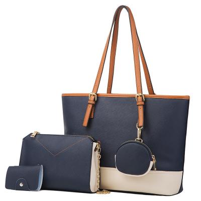 China Durable SP389 2021 New Fashionable Women Bag Shoulder Handbag Set 4 Piece Lady Handbags Women for sale