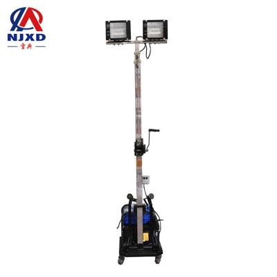 China Aluminum Alloy 8.4m Mobile Light Telescoping Pneumatic Lifting Mast For Construction Works for sale