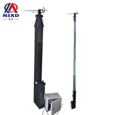 China Aluminum Alloy 6ft Electric Telescopic Pole 2m to 6m 18ft Auto Rising Motor Driven Telescopic Mast for Ham Radio for sale