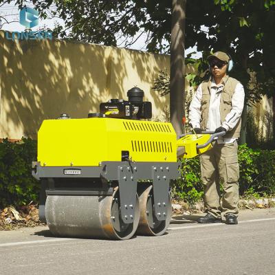 China OEM Walk Behind Compactor Roller with Air-cooled Diesel Engine and Hydraulic Double Drums Vibration for sale