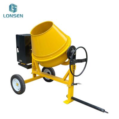 China Petrol Concrete Cement Mixing Machine with 2 Tyre 2600*1100*1300mm High Operating Efficiency for sale