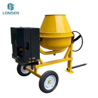 China CE/ISO9001 Certificate 350L 400L 500L Mobile Concrete Mixer with 2 Wheels and 3kw Power for sale