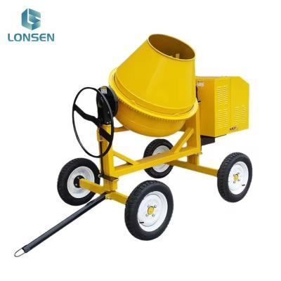 China 5M³/H Productivity High Operating Efficiency Sand Cement Concrete Mixing Machine with 4 Tyre Mixer for sale