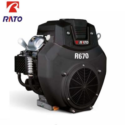 China High Productivity Rato R670 24HP V-Twin Double Cylinder Horizontal Shaft OHV Gasoline Engine with Bore*stroke 78*70 670cc for sale