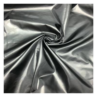 China High Quality Bright Black 300T Tear-resistant Plain 100polyester Taffeta Fabric For Shopping Bag Lining for sale