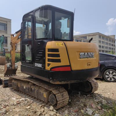 China 0.21m3 Bucket 6ton Used Sany Excavators Middle Used Excavator Digger For Sany SY60 for sale