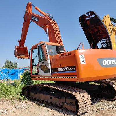 China Coreia Excavadoras usadas Doosan DH220LC-7 Excavadora de 22 toneladas Excavadoras de enorme capacidade à venda