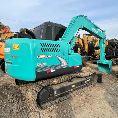 China Construction Sk75 Second Hand Kobelco Excavators Digger 7T Used Mini Excavator for sale