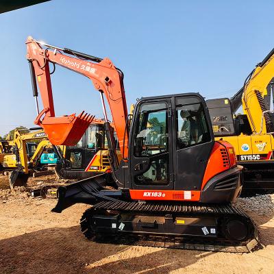 China 8000kg Used Kubota Kx183 3 47.8kw Backhoe Excavator Digger Equipment for sale