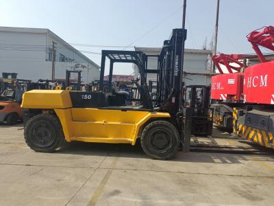 China Japanese 15 Ton Used Forklift Komatsu FD150 Diesel Engine Hydraulic Tracked for sale