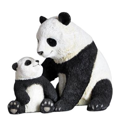 China Europe Customized Resin Panda Figure Simulated Realistic Animal Polyresin Crafts for sale