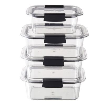 China Kitchen Accessories Air Freshness Storage Containers Transparent Plastic Food Tight Box Refrigerator Drawer Box Plastic Organizer With Lid for sale