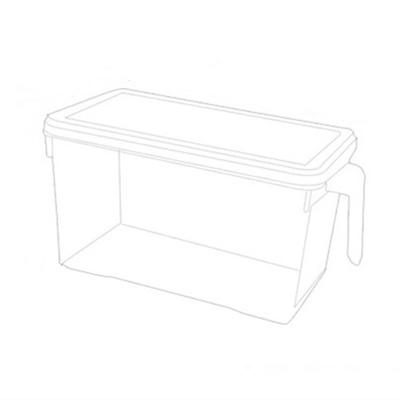 China Dried Fruit Transparent Kitchen Storage Box Freshness Preservation Cereal Food Box Refrigerator Drawer Plastic Plastic Storage Container With Handle for sale