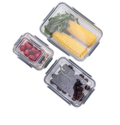 China Viable Clear Plastic Food Box Plastic Airtight Cereal Storage Container Set Kitchen Organizers Containers for sale