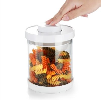 China One Hand Open And Close Sale Online Glass Storage Box China Food Storage Box Professional Large Capacity 900ml Cereal Storage Jar for sale