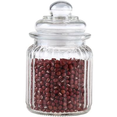 China Freshness Preservation Sealed Cereals Jars Transparent Storage Jars Kitchen Accessories Storage Box Glass Bottles And Jars With Lid for sale