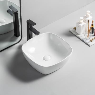 China High Quality Ceramic Bathroom Sink Basin Art Basin Smooth Surface Vessel Hand Table Top Modern Wash Sink for sale