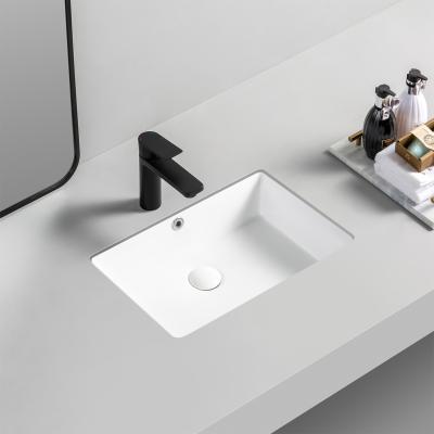 China Wholesale Modern Bathroom Commercial High Quality Rectangular Undermount Basin Toilet Wash Basin Ceramic Hand Sinks for sale