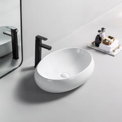 China Modern High Quality Oval Deep Bathroom Sinks Basins OEM ODM Support Porcelain Sink Vanity Washroom Washroom Sink for sale