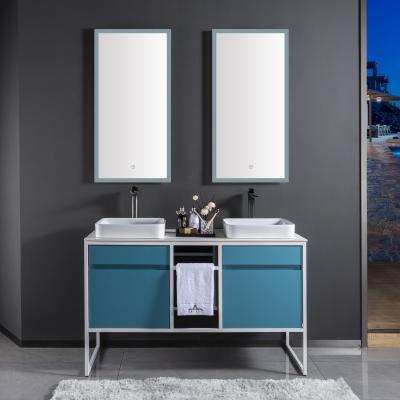 China High Quality Modern Blue Style Washroom Hand Wash Sets Bathroom Vanity Cabinet for sale