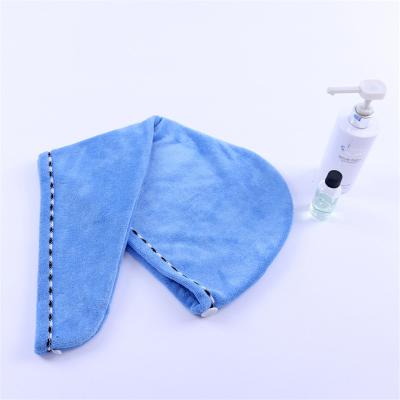 China Microfiber Drying Hair Towels Shower Bath Wrap Hair Turban Cap Viable Head Long Wet Curly Wet Hair Microfiber Quick Dry Hat for sale