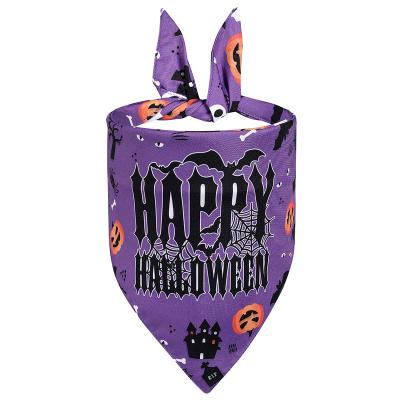 China Dropshipping Viable Picture Halloween Pet Towelettes Dog Puppy Cat Neck Scarf Bandana Collar Customizable Scarf for sale