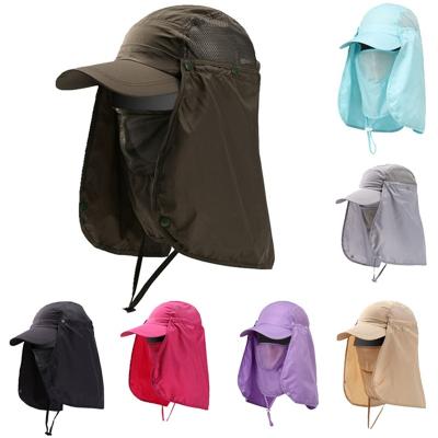 China Dropshipping Waterproof Outdoor Hunting Sun Visor Hat UV Protection Face Neck Cover Fishing Sun Protcet Hat for sale