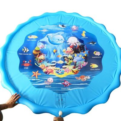 China Dropshipping Summer Kids Baby Eco-friendly Water Play Mat Games Beach Pad Lawn Inflatable Spray Water Cushion Pool for sale