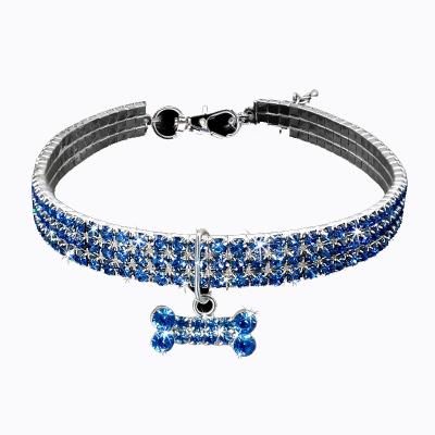 China Dropshipping Pet Rhinestone Collar Reflective Pet Rhinestone COLLARS for sale