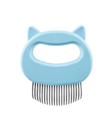 China Dropshipping Viable Pet Massage Brush Removal Comb Shell Shaped Handle Pet Grooming Massage Tool Remover for sale