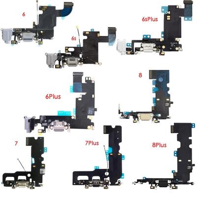 China Left Charging Flex Cable With Microphone And USB Dock Signal Antenna Replacement For iPhone 6 6Plus 6s 6sPlus 7 7Plus 8 plus For iPhone 6 7 8 plus for sale