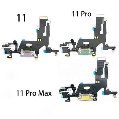 China iPhone 11 11Pro 11Pro Max Charging Flex Cable For USB Charger Port Dock Connector With Microphone Repair Replacement For iPhone 11 Pro Max for sale