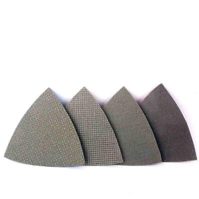 China High Efficiency Z-LION Triangle Electroplate Polishing Pads Sanding Pads for sale