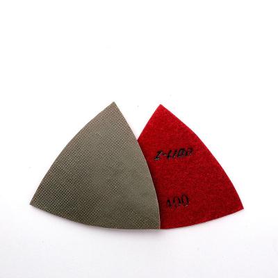 China 93x93x93mm Clad Triangle High Yield Diamond Polishing Pad for sale