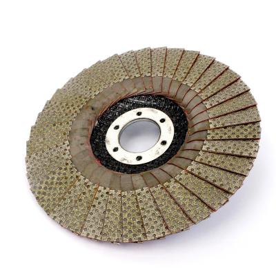 China High Efficiency Red Cloth Diamond Flap Disc Abrasive Net Pattern For Alloy Material for sale