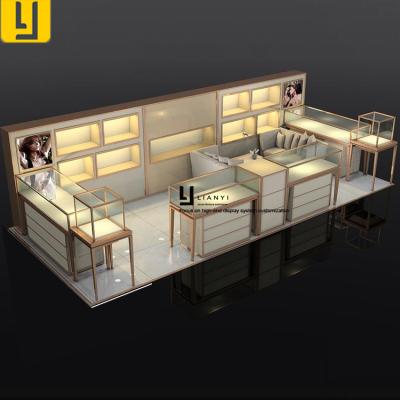 China Removable And Environmentally Friendly Mirror Jewelry Display Cabinet High End Furniture For Jewelry Kiosk Display for sale