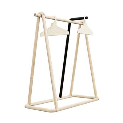 China Removable and environmental friendly hot sale wooden hanger rack stand for clothing display for sale