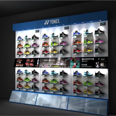 China Morden Customized Metal Sports Shoes Mounted Store Wall Racks for sale