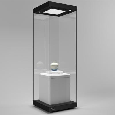 China Fashionable Used In Anti Reflective Museum Display Cases Super Clear Glass Cabinets For Museum for sale