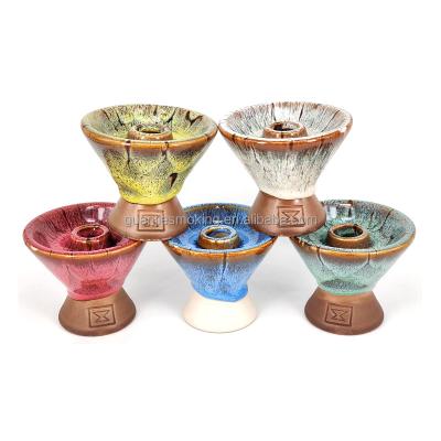 China Strong Hookah Fancy Colors Hookah Shisha Charcoal Bowl Clay Smoking Bowl for sale