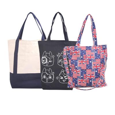 China Low Prices Waterproof Women's Cotton And Canvas Shopping Bag Shopper Bag With Logo for sale